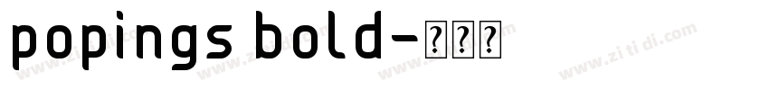 popings bold字体转换